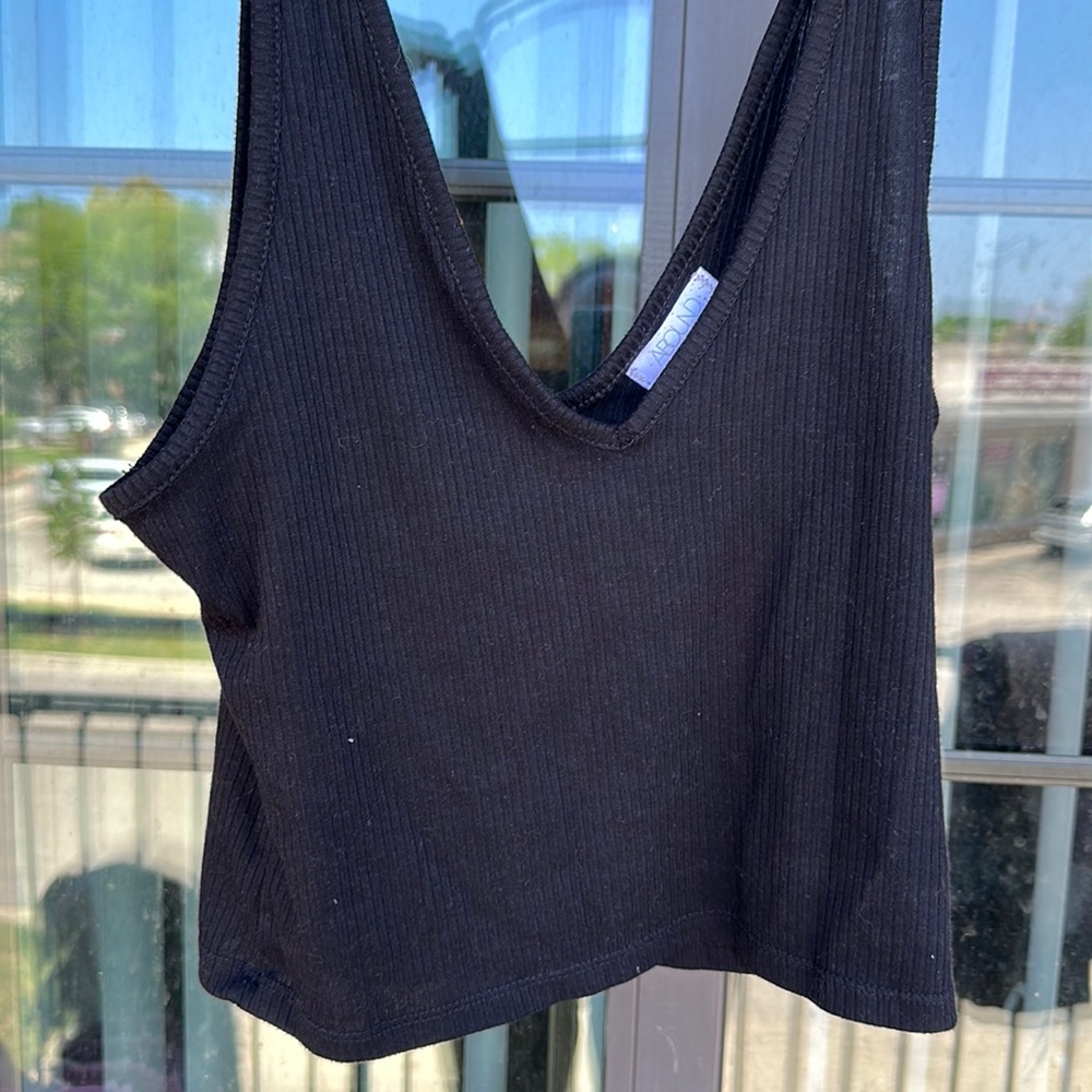 Black tank top